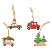 Load image into Gallery viewer, 4pcs Creative Red Hat Dog Wooden Craft Christmas Tree