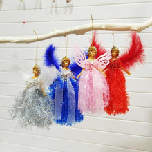 Load image into Gallery viewer, Mini Angel Christmas Tree Pendant with Feather Wings for Christmas Decorations Xmas Tree Ornament