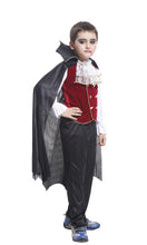 Load image into Gallery viewer, New fashion Children&#39;s Boys Girls Halloween Cosplay Costume Long Sleeve Top + Pants + Cloak Vampire Performance Costume 3pcs/set