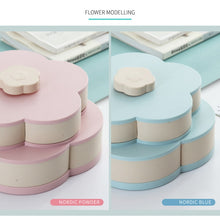 Load image into Gallery viewer, Petal-Shape Rotating Snack Box Candy Tray Food Storage Box Fruit Organizer Storage