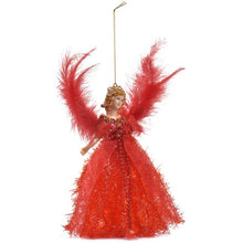 Load image into Gallery viewer, Mini Angel Christmas Tree Pendant with Feather Wings for Christmas Decorations Xmas Tree Ornament