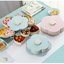 Load image into Gallery viewer, Petal-Shape Rotating Snack Box Candy Tray Food Storage Box Fruit Organizer Storage