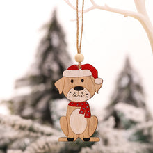 Load image into Gallery viewer, 4pcs Creative Red Hat Dog Wooden Craft Christmas Tree