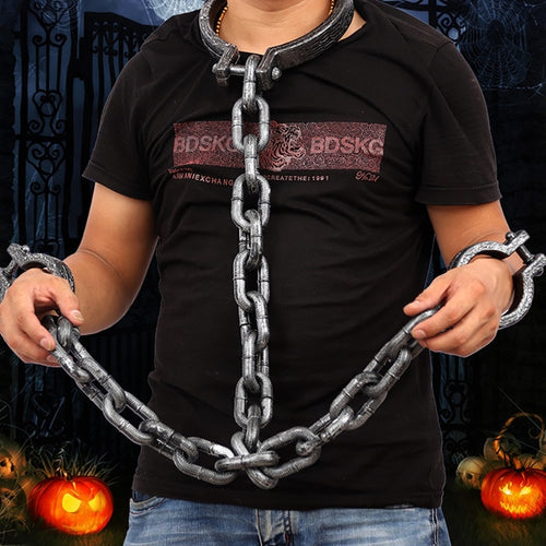 Halloween Props Chain Handcuffs Cosplay Prisoners